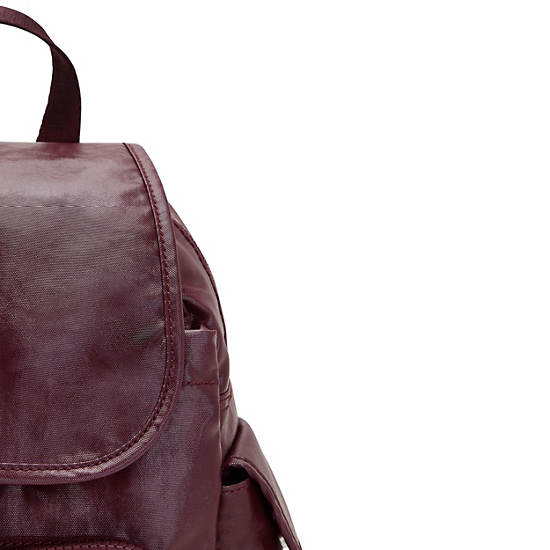 Sacs À Dos Kipling City Pack Mini Classiche Metallic Bordeaux | FR 1735TC